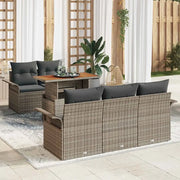 Set Divano da Giardino con cuscino 6 pcs Grigio polyrattan 3349271