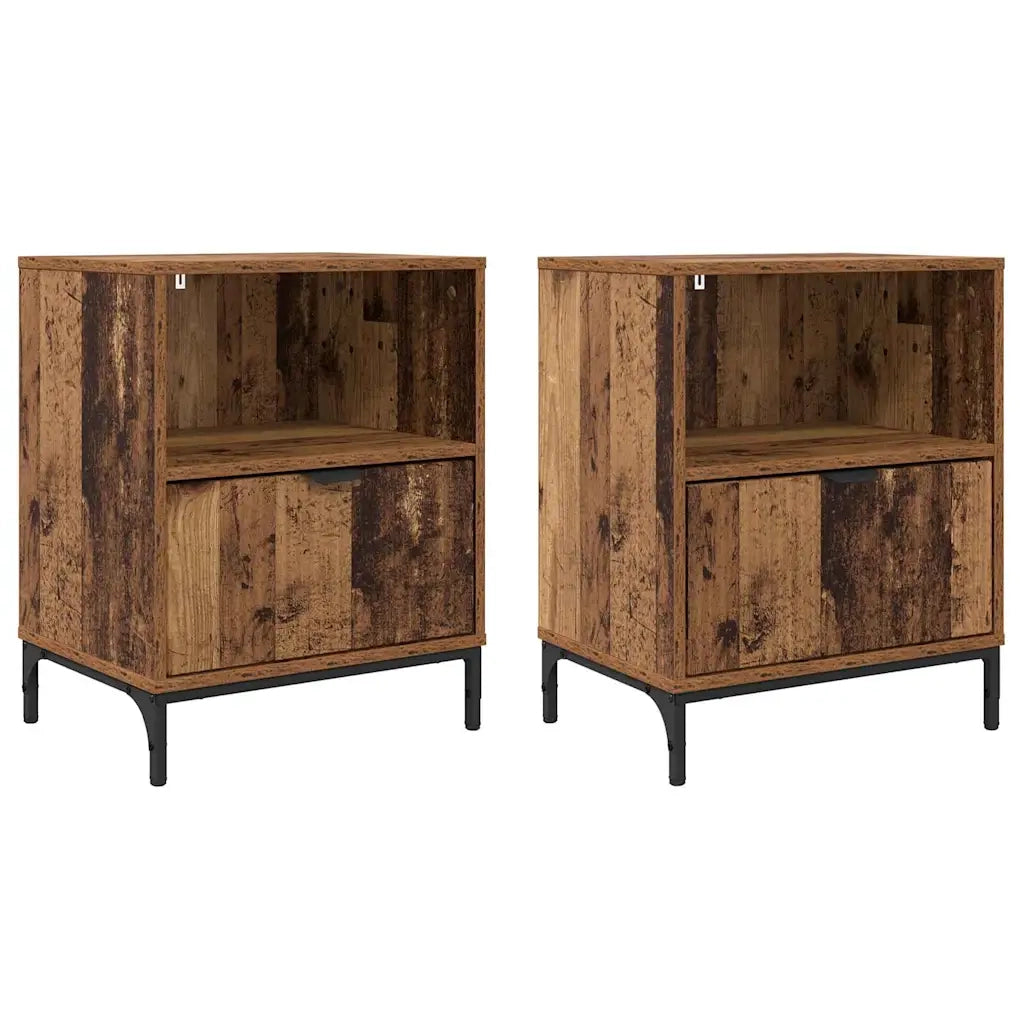 Armadio da Notte 2 pcs Legno vecchio 49 x 36 x 61 cm 883491