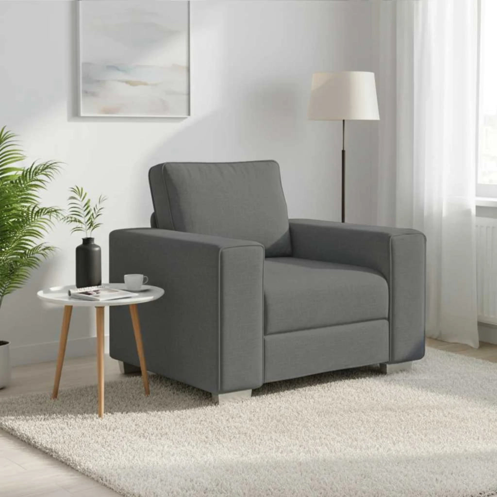 Divano-Sofa-Divanetto Grigio scuro 100 x 77 x 82 cm Tessuto