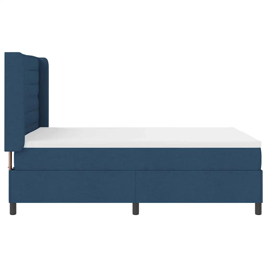 Letto a Sorgente LED con testiera Blu 140 x 190 cm Tessuto 3343440
