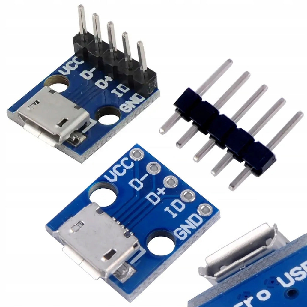 Alloggiamento Micro USB 5 Pin Rosfix – Alta Qualità, Montaggio su PCB | Dimensioni Compatte
