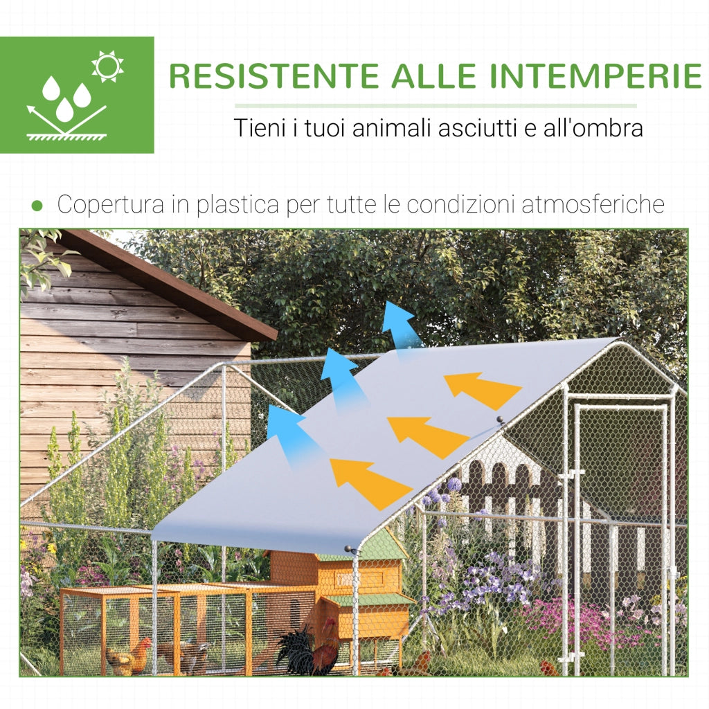 Pollaio da Giardino ¨C Minimal ¨C Argento 3x4x2 m