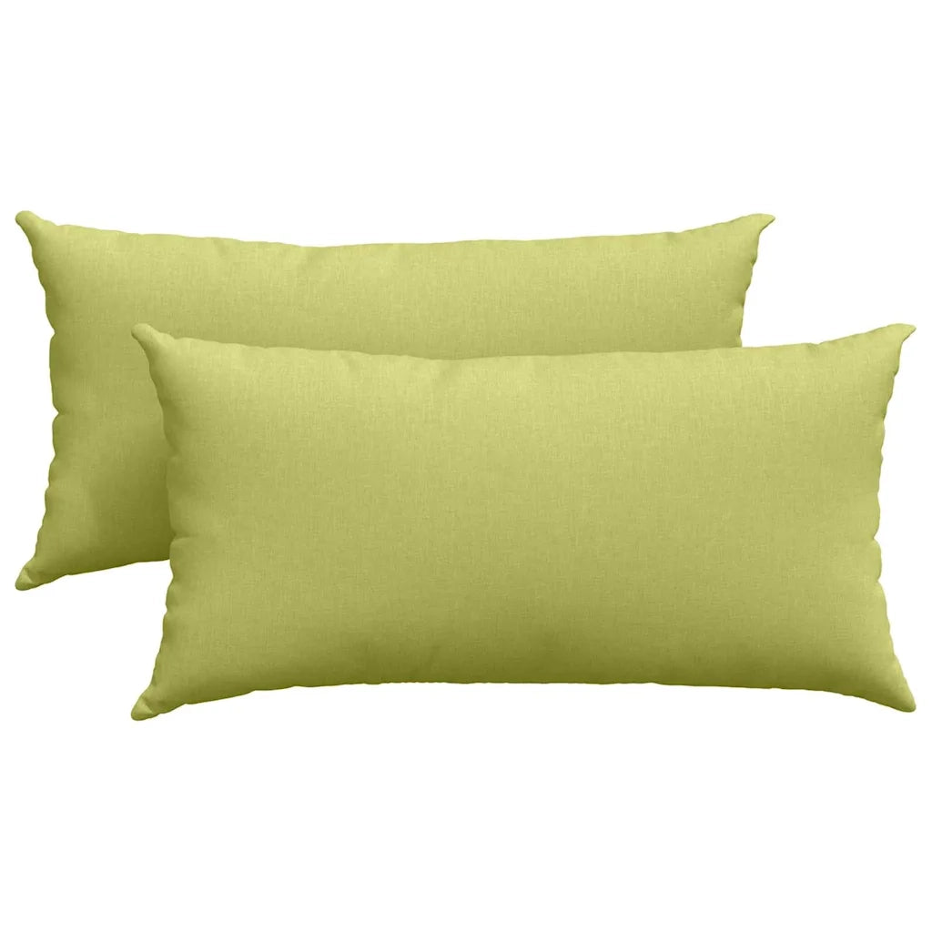 Cuscini da Divano 2 pz | Cuscini per sedie Verde chiaro 80 x 40 cm Tessuto
