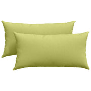 Cuscini da Divano 2 pz | Cuscini per sedie Verde chiaro 80 x 40 cm Tessuto