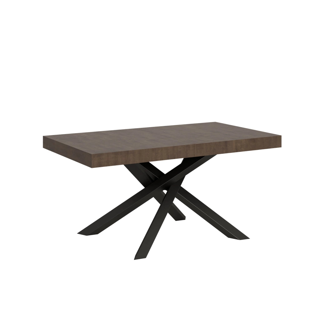 Tavolo allungabile 90x160/264 cm Volta Noce telaio Antracite