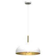 Lampada a sospensione Milagro Lincoln bianco/oro Ø35 E27