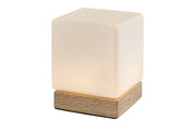 Lampada da tavolo Pirit faggio vetro LED dimmer Rabalux