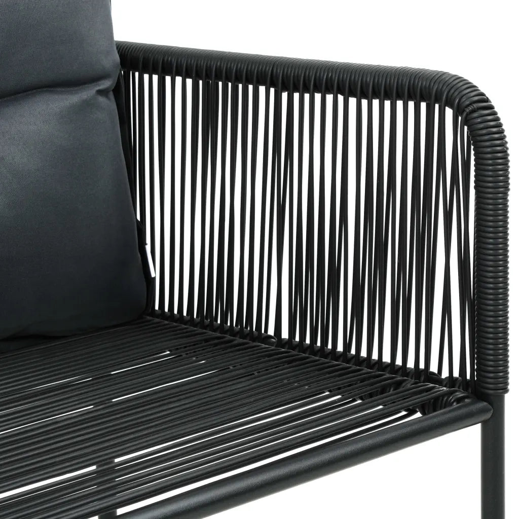 Set da Pranzo da Giardino 7 pz Nero 3156497