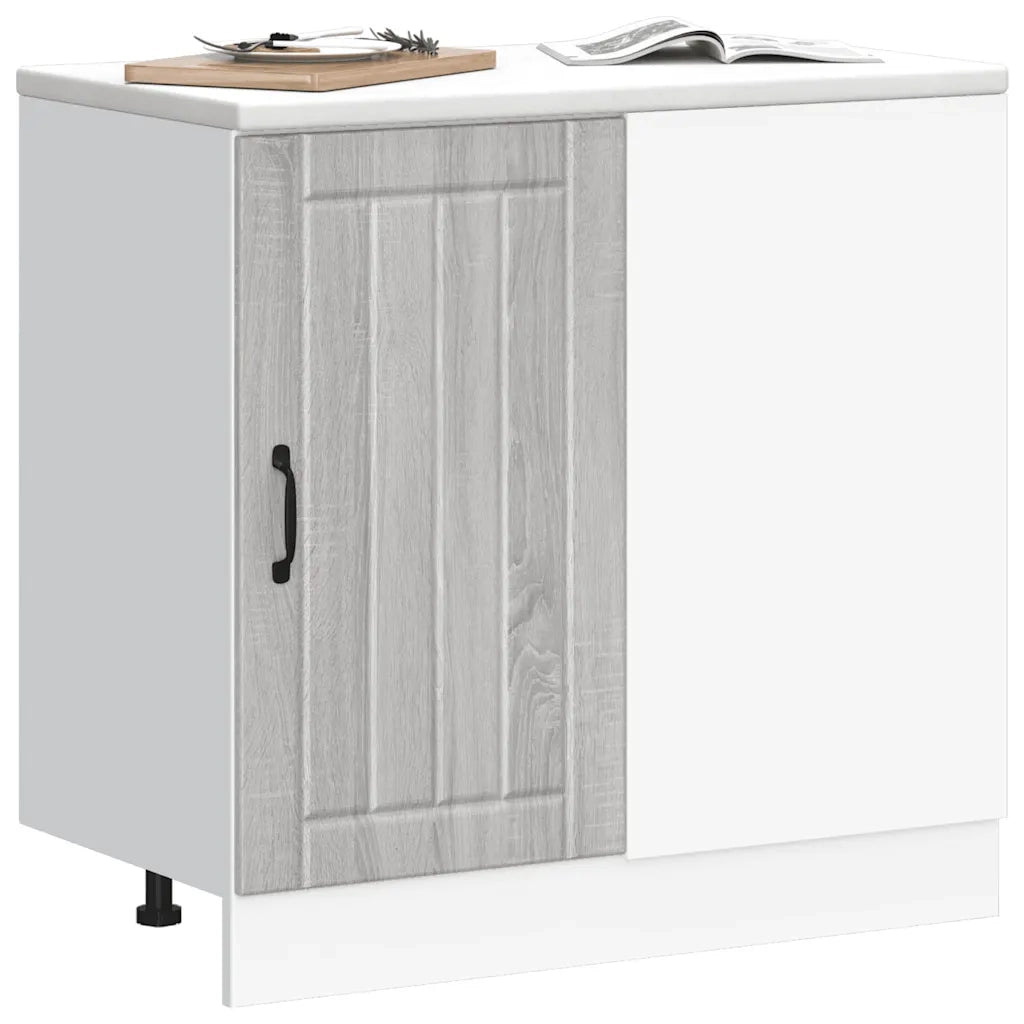 Mobile base da cucina-Base da Cucina Lucca Grigio Sonoma in Legno Multistrato