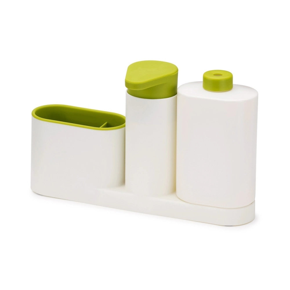 Trade Shop - Set Organizer Per Lavello Dispenser Di Sapone Liquido + Bottiglia + Contenitore -