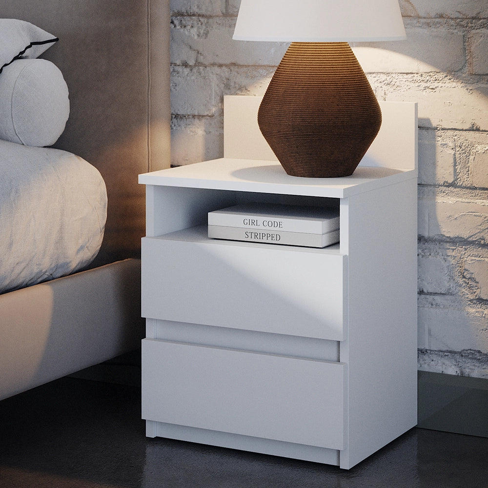 Vicco Comodino camera da letto Bianco 32.3 x 59.1 cm