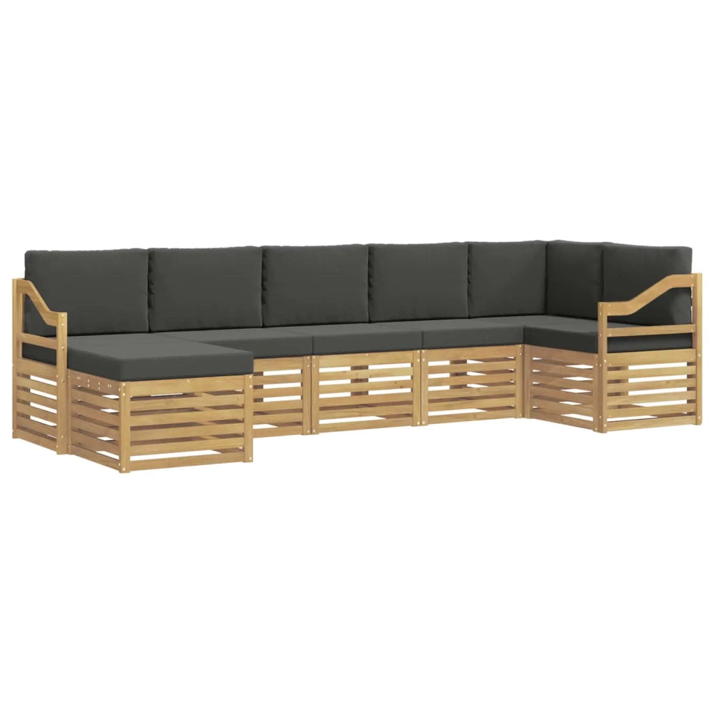 Set di divani da esterno 7 pcs Bianco e Antracite 3392212