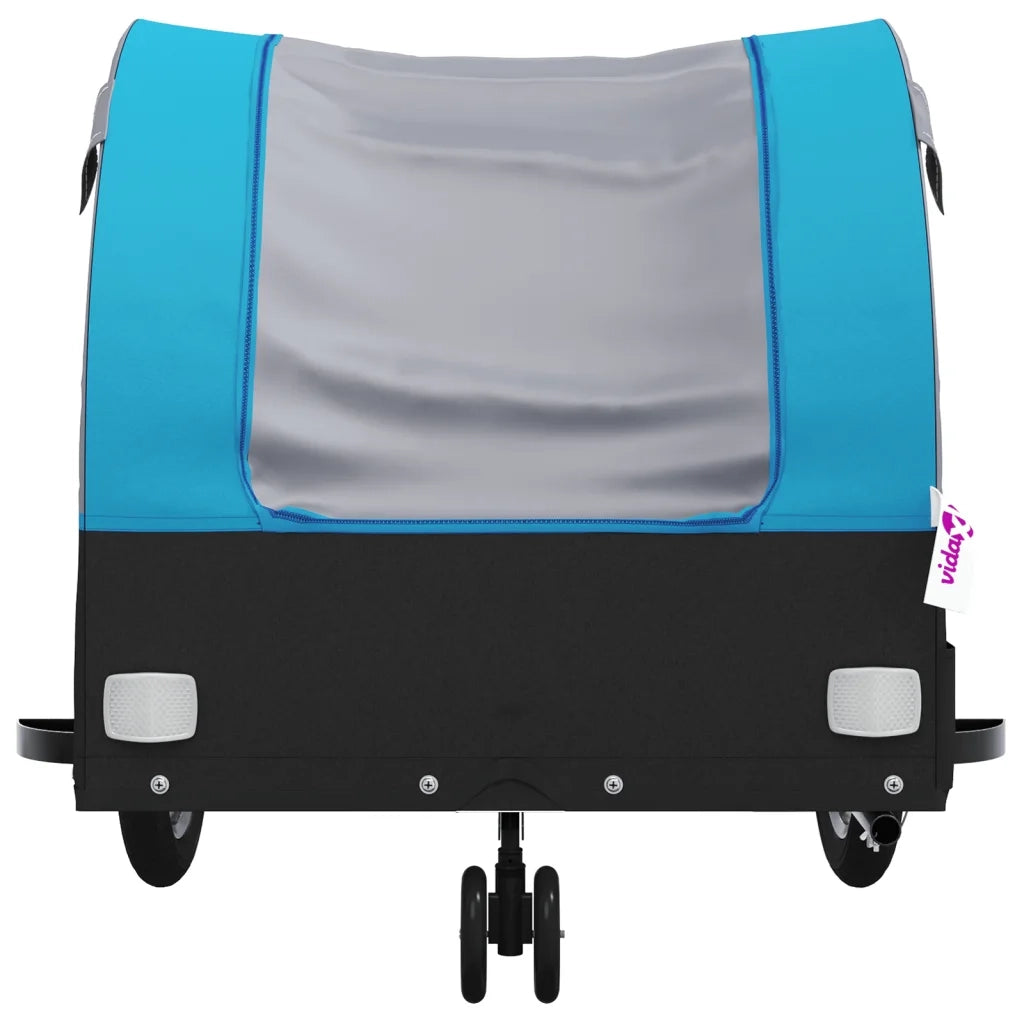 Rimorchio da Bici Nero e Blu 30 kg in Ferro CFW4564326