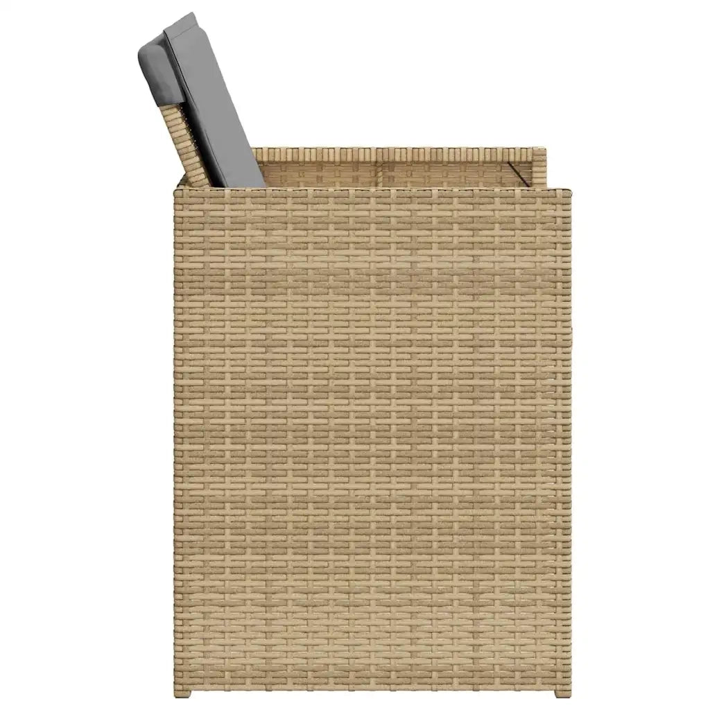 Set Pranzo da Giardino 5 pz con Cuscini Beige Misto Polyrattan 365088