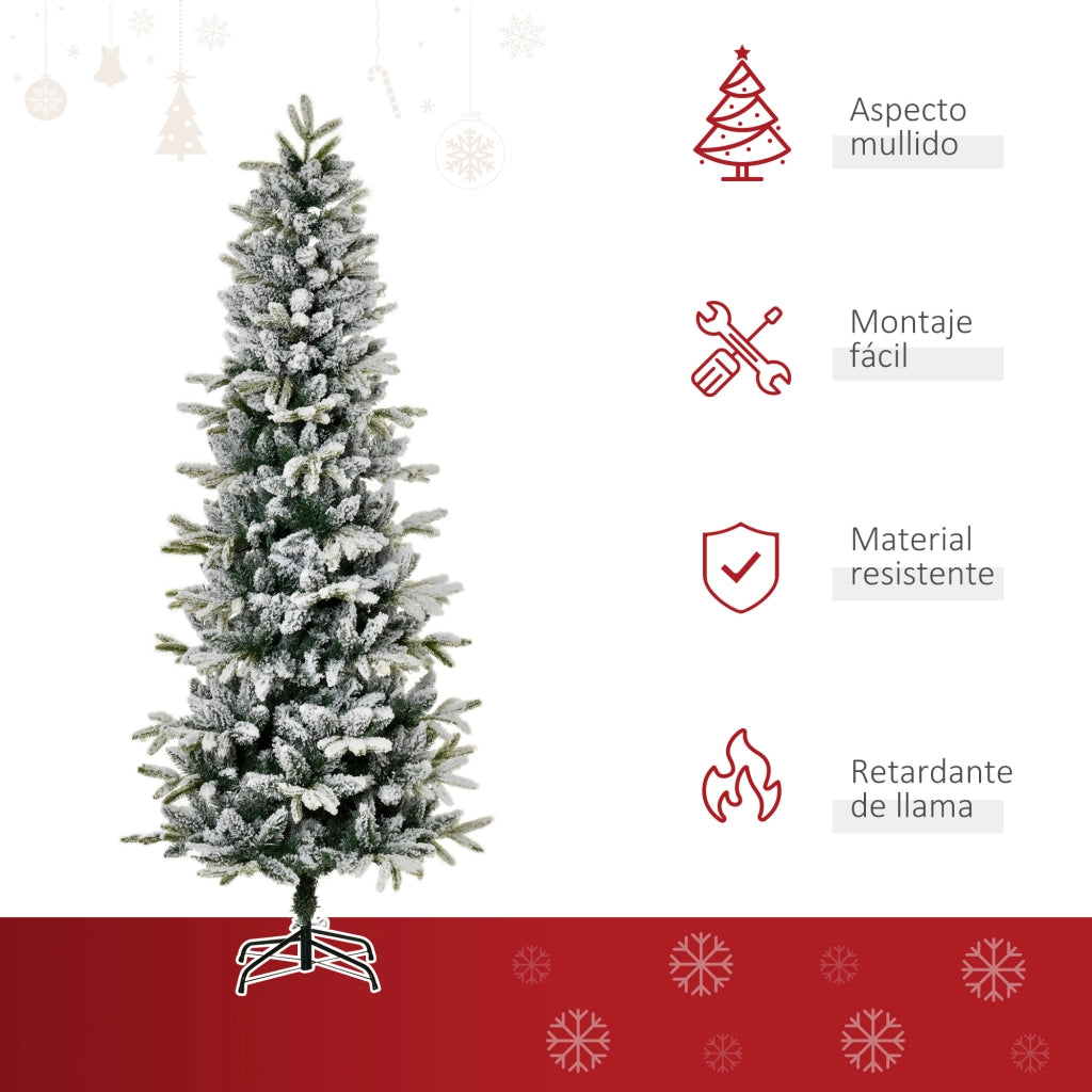 Albero di Natale Artificiale 210 cm ¨C Minimal ¨C Verde Bianco