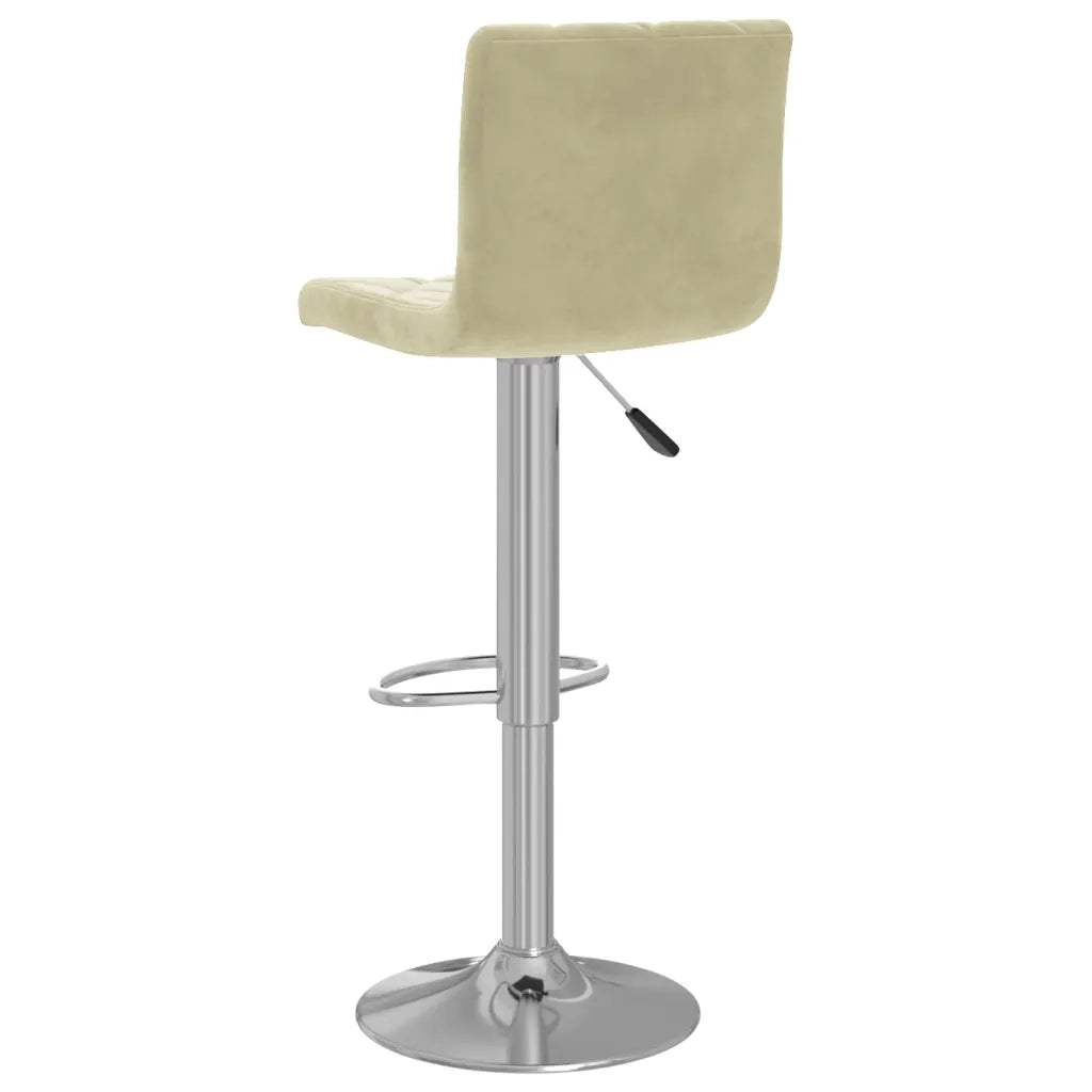 Sedie da Bar 2 pz Crema in Velluto 333686