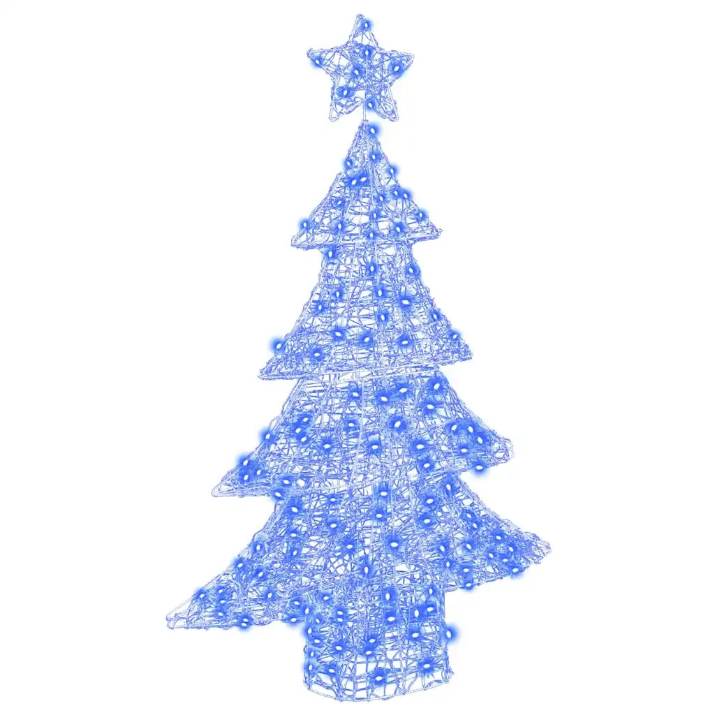 Albero di Natale con 100 LED Blu 120 cm Acrilico 42018975