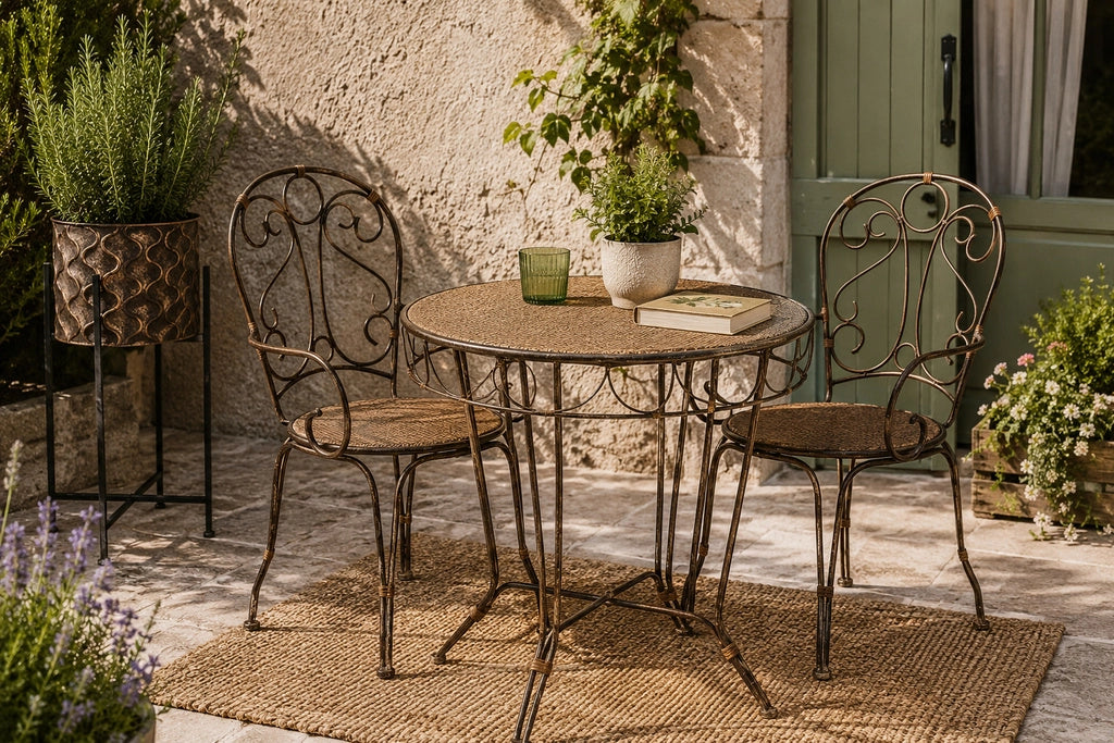 Sedia in metallo 52,7x50,1x45/92,7h cm marrone