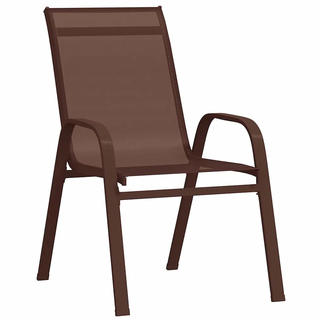 Set da Pranzo per Giardino 5 pcs Marrone e Nero