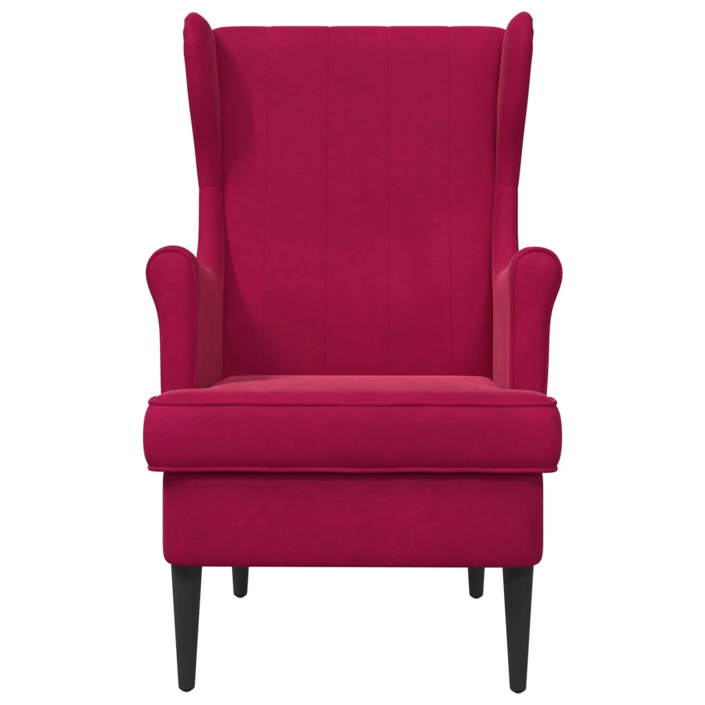 Poltrona Rosso Vino Velluto 42029941