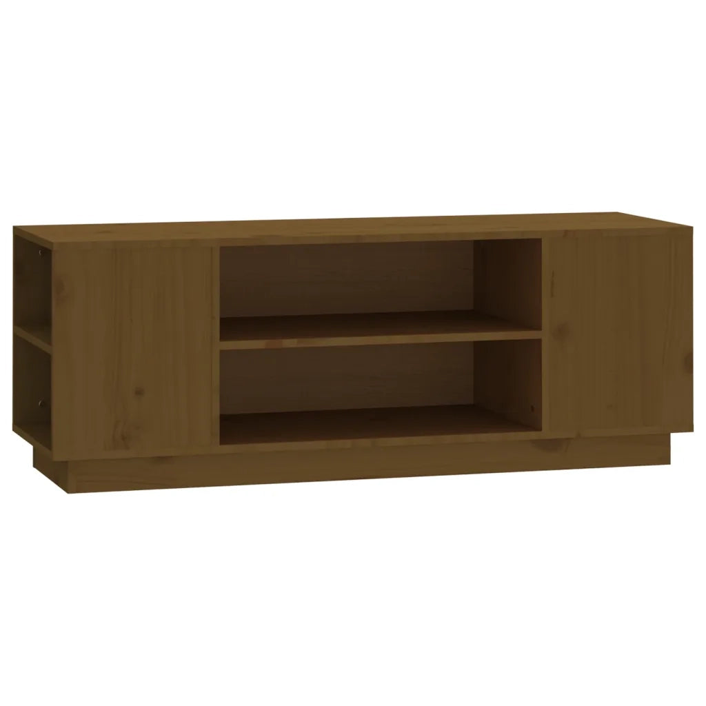 Mobile Porta TV-Mobile per TV-Credenza TV ambra 110x35x40,5 cm in Legno Massello di Pino 564422
