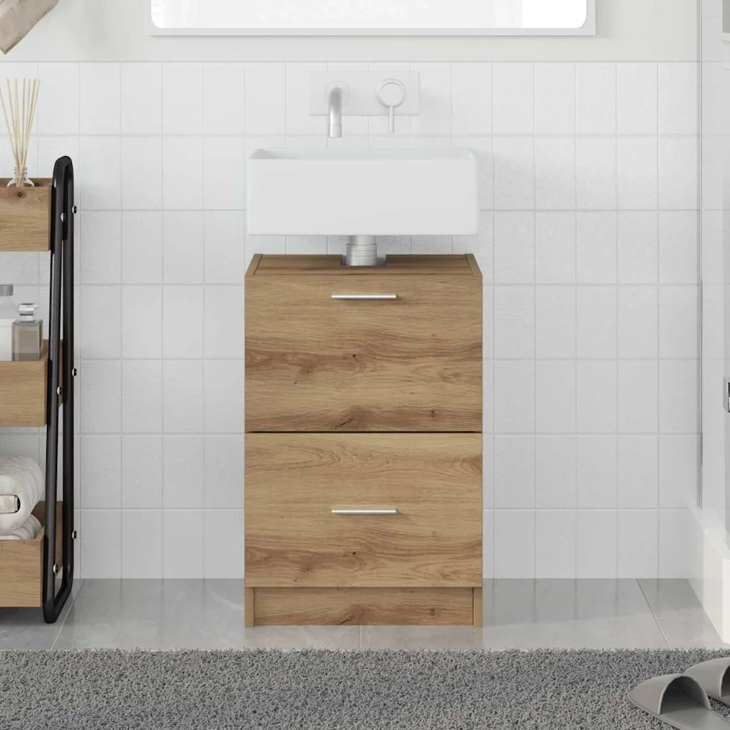 Mobile da Bagno con cassetto Rovere artigianale 40 x 37 x 59 cm 868813