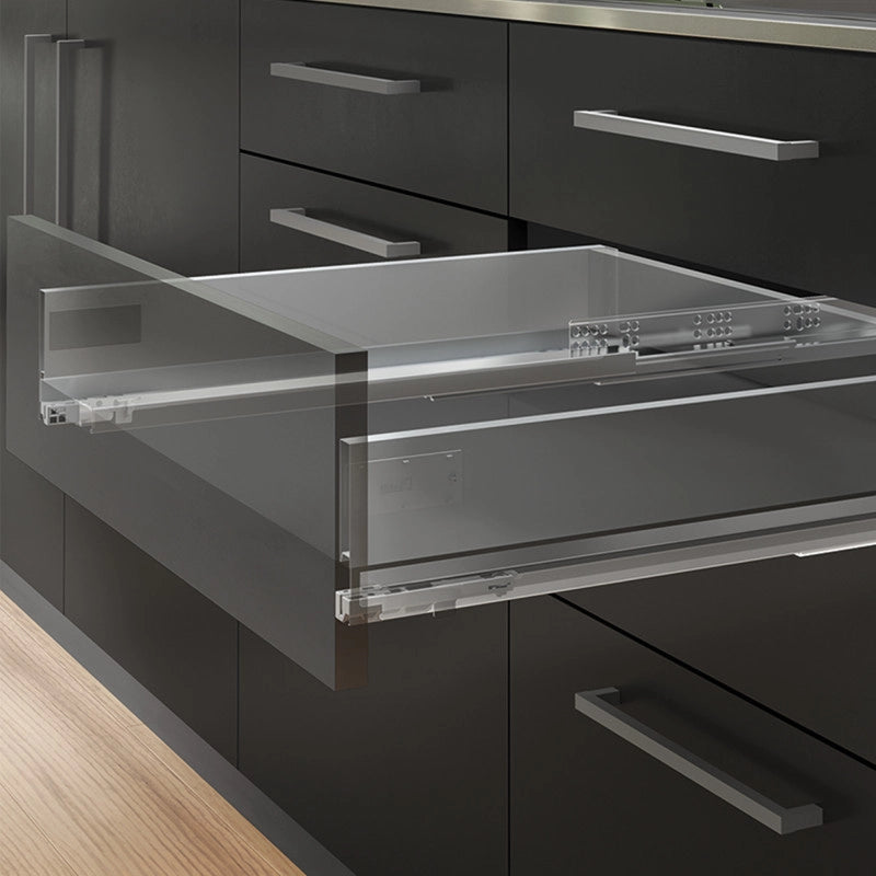 Cassetto esterno Vertex con regolazione 3D altezza 178mm, 40kg, profondità 400mm, Acciaio, Verniciato bianco