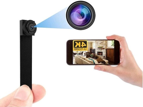 Cassa Nascosta Camera Spy 4K HD Mini WiFi con Rilevamento Movimento e Visualizzazione Remota APP compatibile con Android/iOS e 32 GB di Memoria di Archiviazione