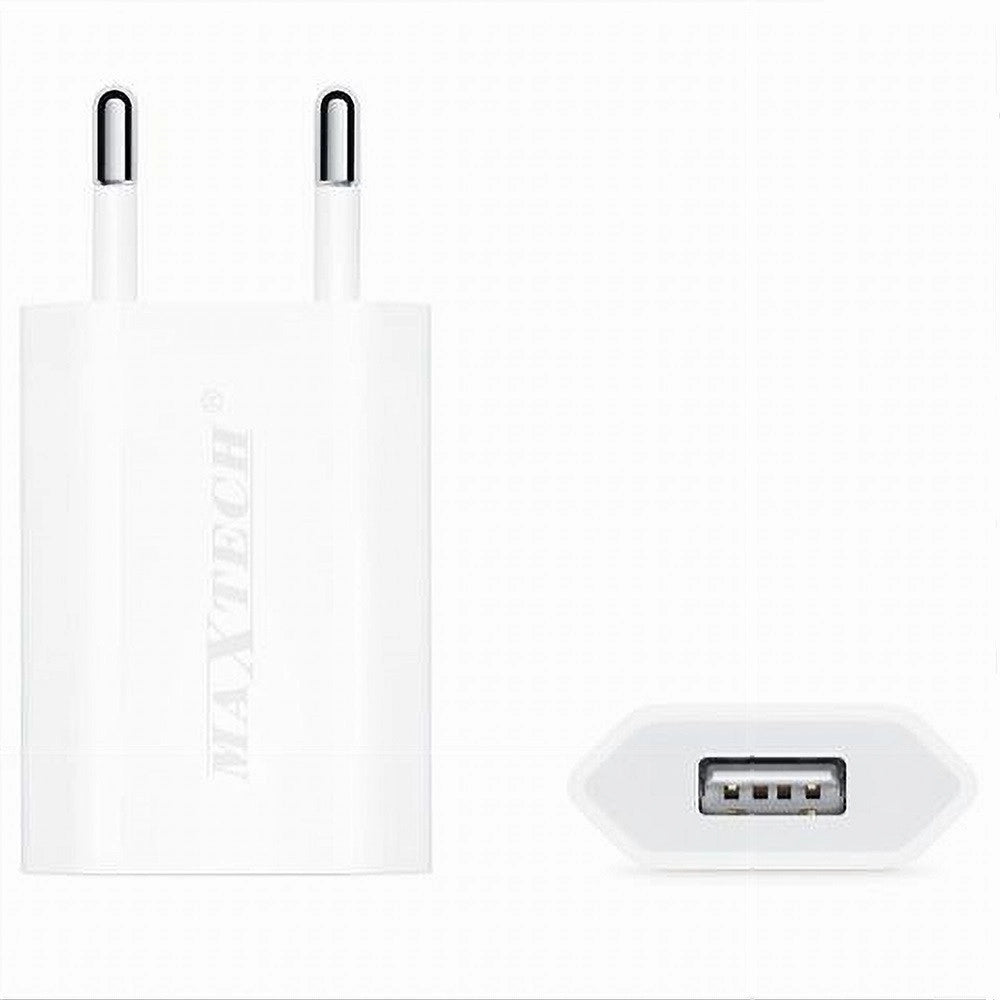 Trade Shop - Caricatore Usb Ricarica Per Smartphone Iphone Series 5v - 1000ma Maxtech Ca-s013 -