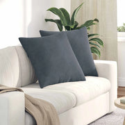 Cuscini da Divano 2 pz-Set di 2 Cuscini per Sofa Grigio scuro 60 x 60 cm 383740
