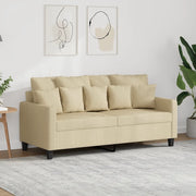 Divano a 2 Posti Crema 140 cm in Tessuto 359269