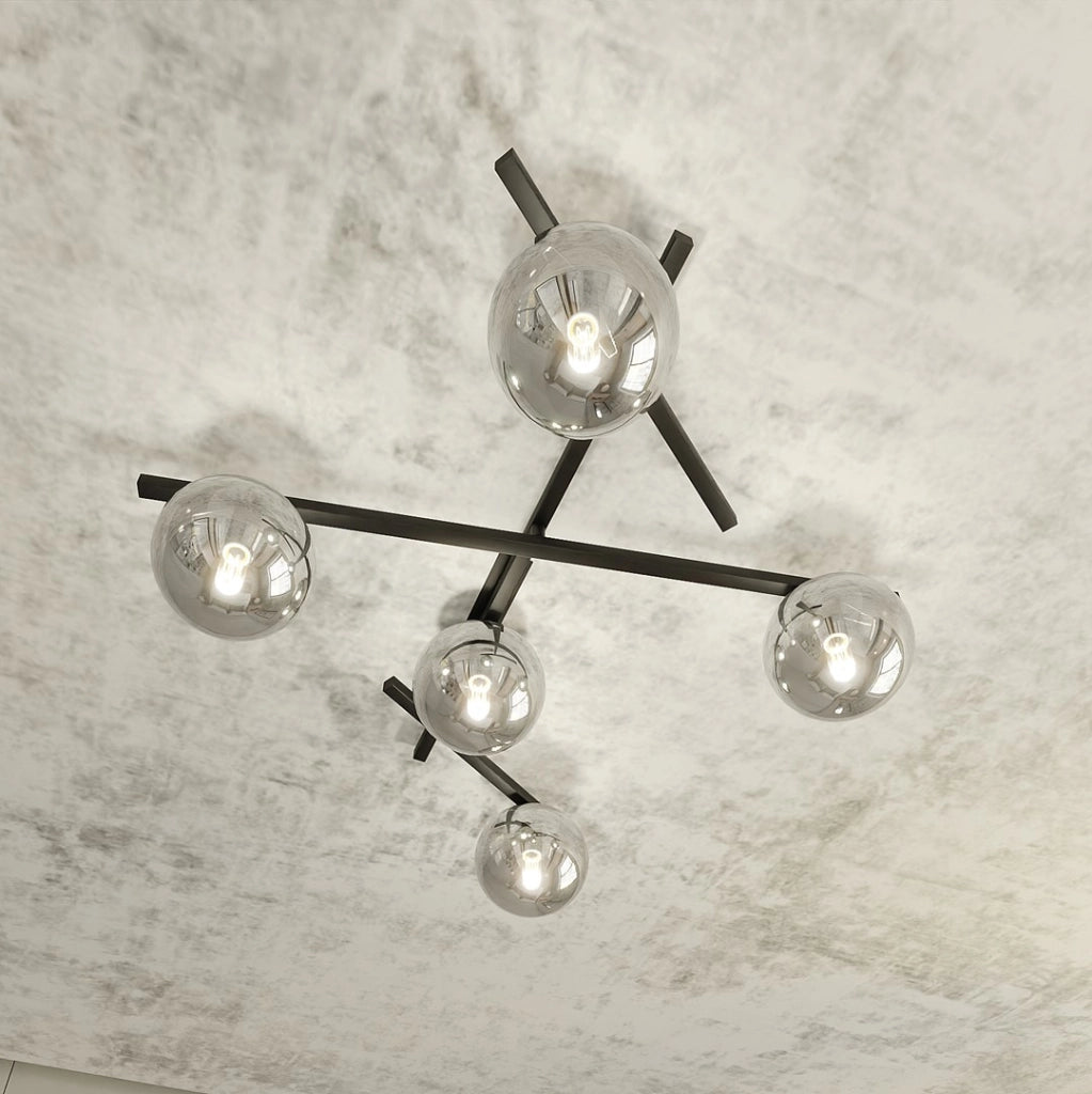 Lampadario Emibig SMART 5 nero/grafite 5xE14 dimmer