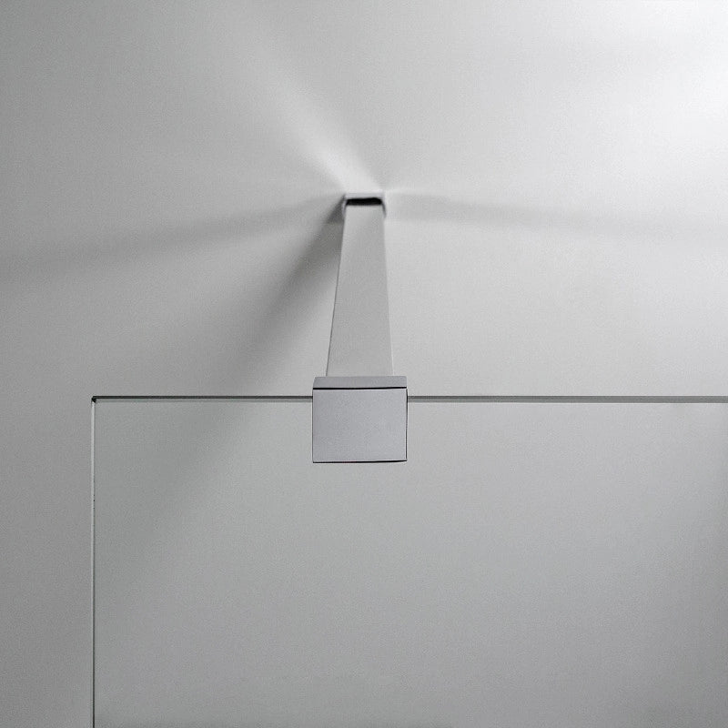 Box Doccia Walk In  120 Cm in Cristallo Trasparente con Anticalcare