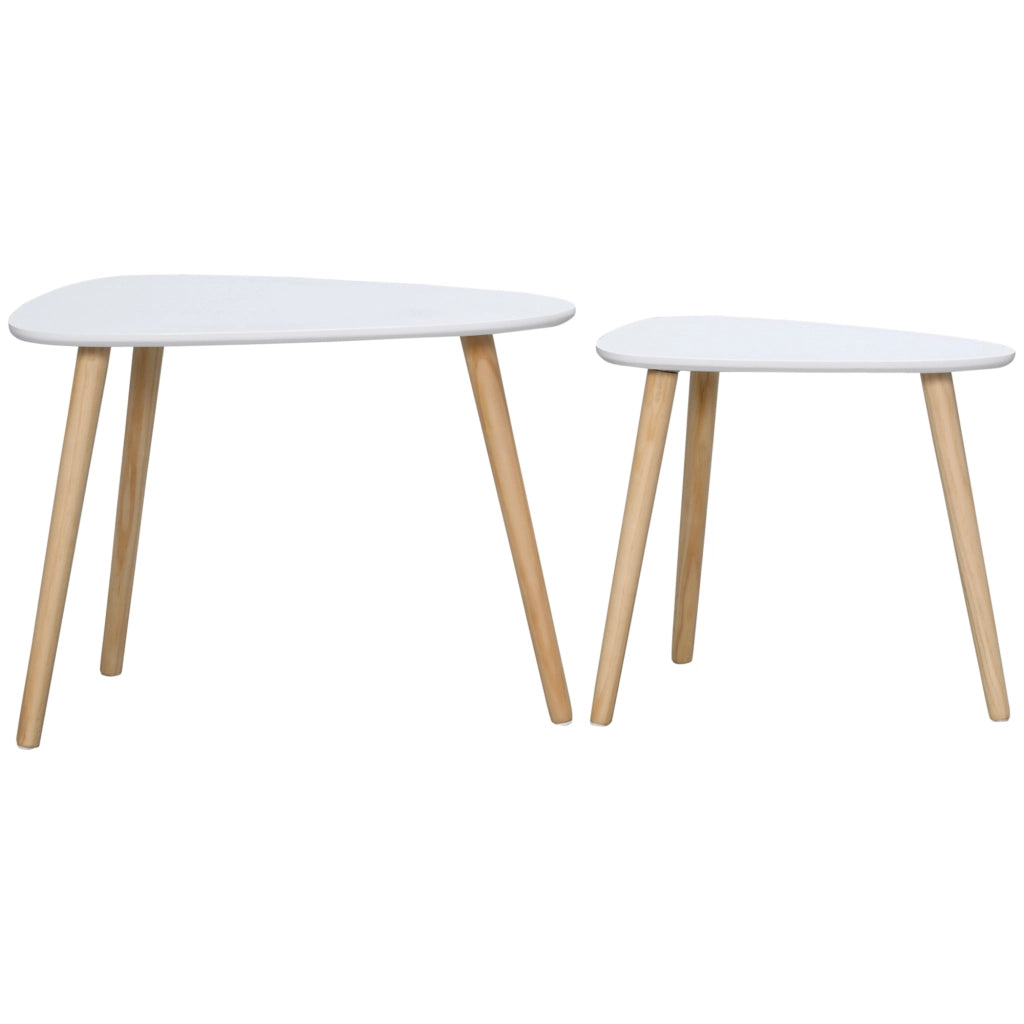 Tavolino da caff¨¨ design scandinavo ¨C Minimal ¨C bianco e legno