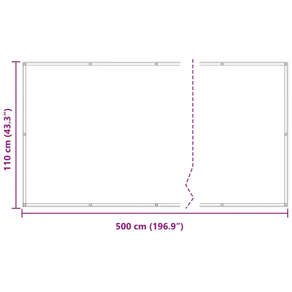 Schermo da balcone | Paravento da Balcone Rosso 110 x 500 cm Tessuto Oxford