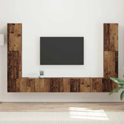 Set mobile TV 8 pcs Legno vecchio Legno multistrato 3409139