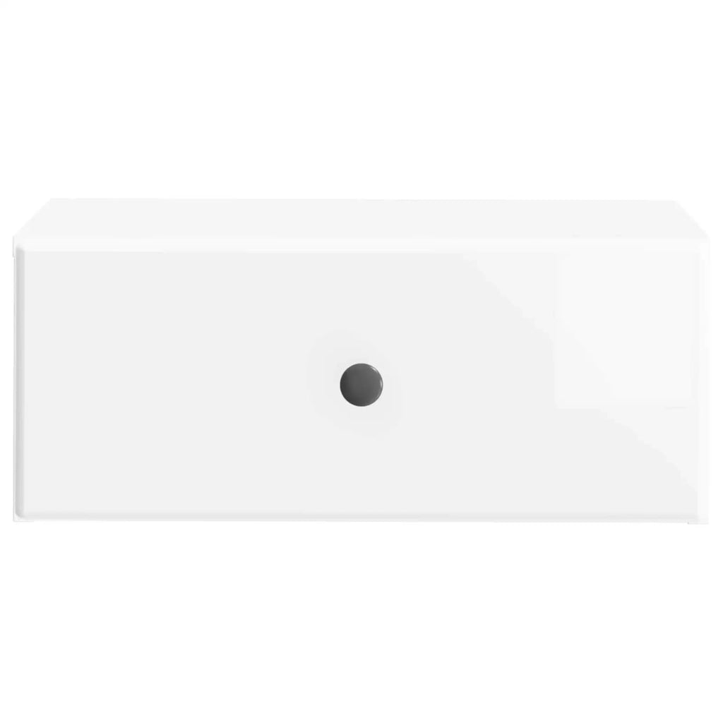 Mobiletto da notte a muro 2 pcs Bianco Lucido 49 x 34,5 x 20 cm 899134