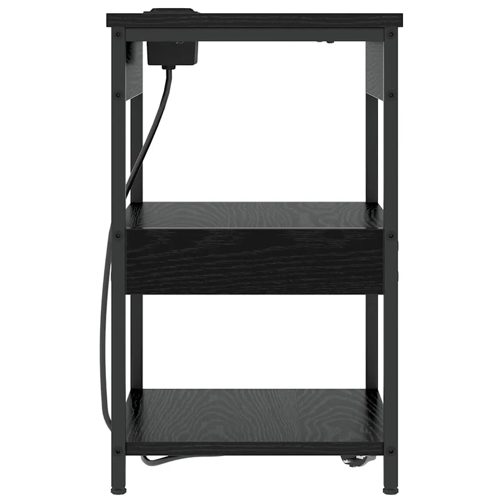 Armadio da Notte 2 pcs Rovere Nero 41 x 31 x 51 cm 859536