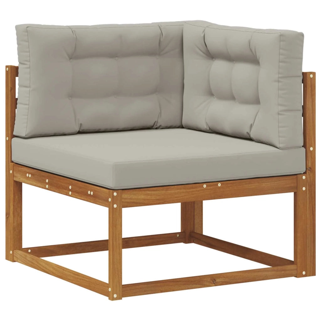 Set di divani da esterno 8 pcs Naturale e Grigio Chiaro 3382799