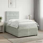 Letto box spring con materasso Grigio Chiaro 120 x 200 cm 3454583