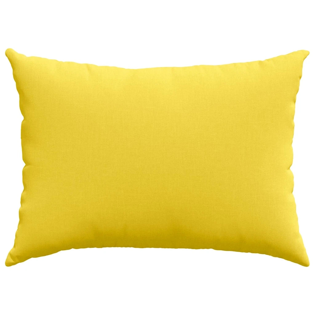 Cuscini da Divano 2 pz-Set di 2 Cuscini per Sofa Giallo Chiaro 70 x 50 cm Tessuto