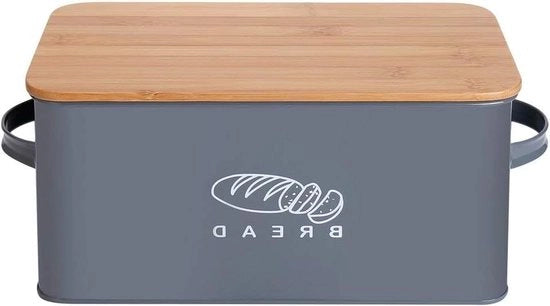 Contenitore di Deposito per Pane - Coperchio in Bambù - 37 * 19 * 17 cm