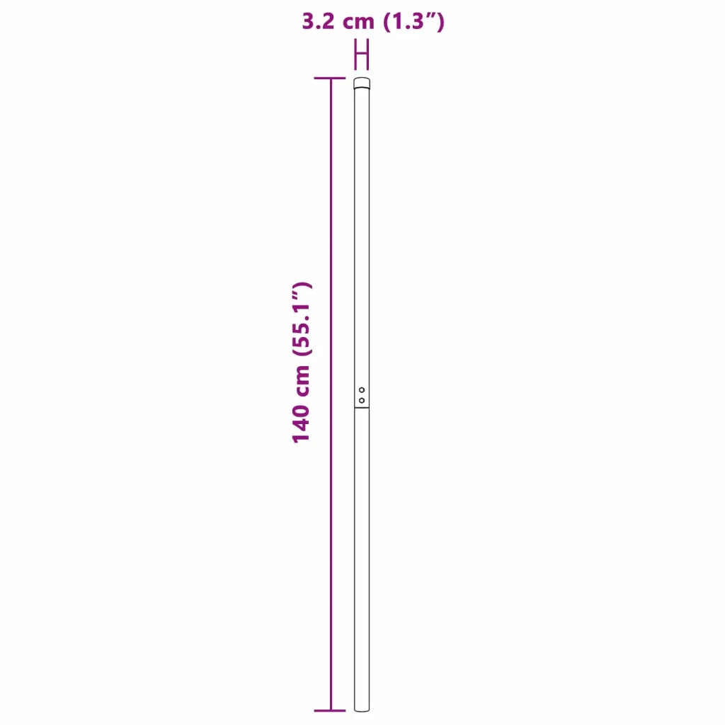 Palo della recinzione 2 pcs Grigio Acciaio Verniciato a Polvere 42012763