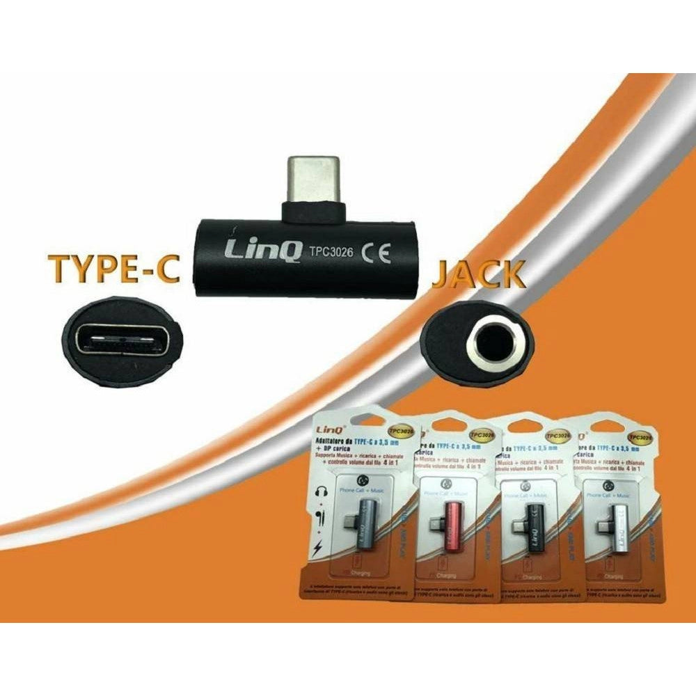 Trade Shop - Adattatore Convertitore Da Plug Type-c Maschio A Jack 3,5mm + Pd Carica Tpc3026 -