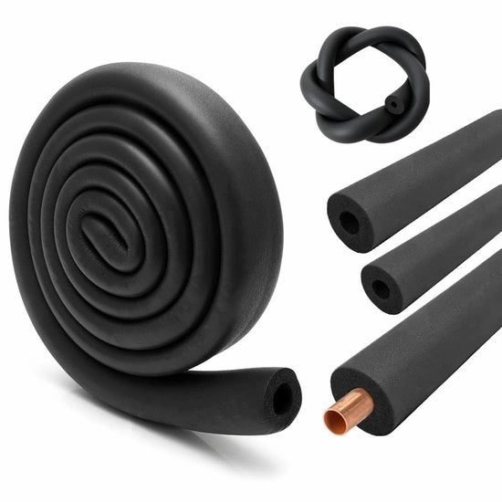 Isolante in gomma per isolamento esterno Ø 32mm - Spessore di isolamento 9mm - Isolante termico - Resistente all'usura - Antiscivolo - Materiale duraturo