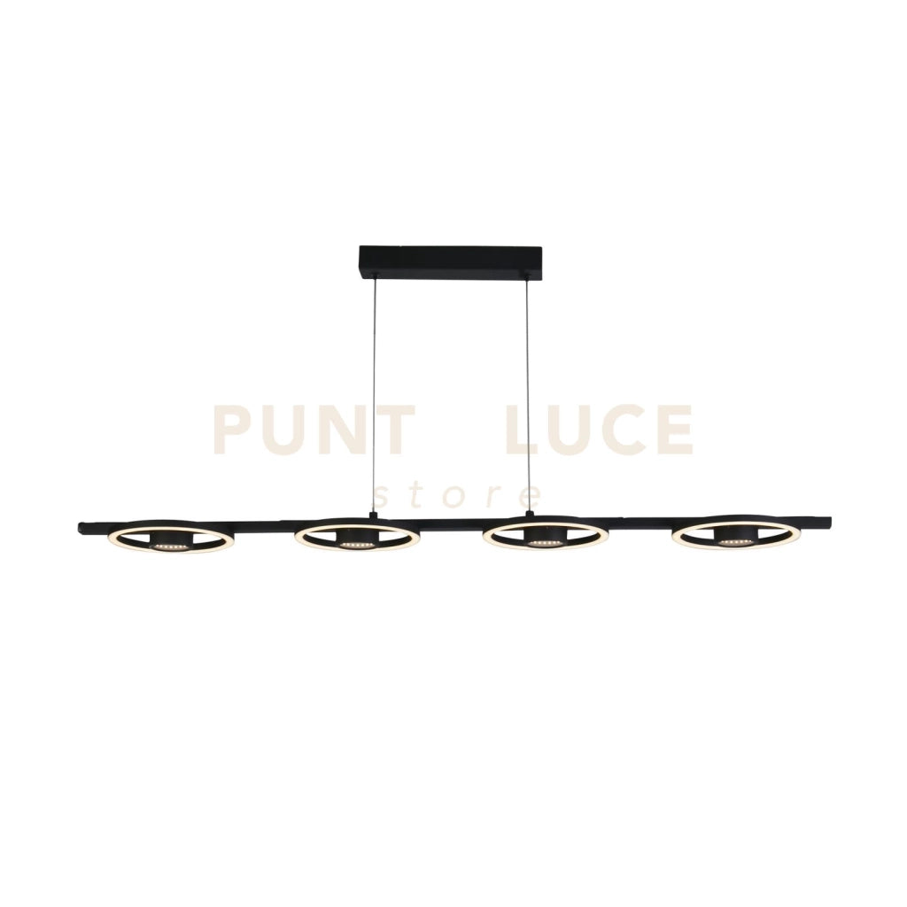 Lampada a sospensione a LED Space 4Lt, metallo nero