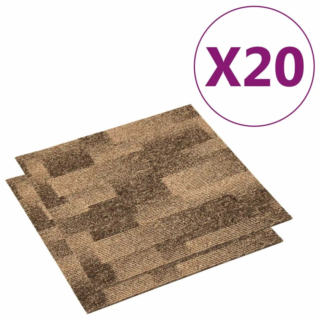 Moquette per pavimenti 20 pcs Marrone 50 x 50 cm PP 42046765