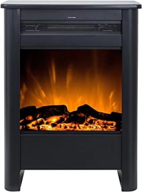 Cucina elettrica a focolare - Cucina elettrica a focolare - Spazio fiamma 46 cm - 1500W - Nero