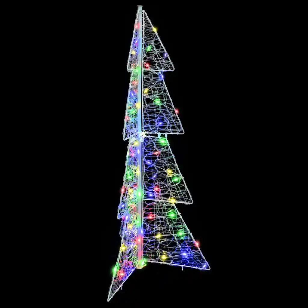 Albero di Natale con 100 LED Multicolore 120 cm Acrilico 42019205