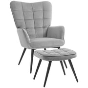 Poltrona Relax con Ottomana ¨C Minimal ¨C Grigio